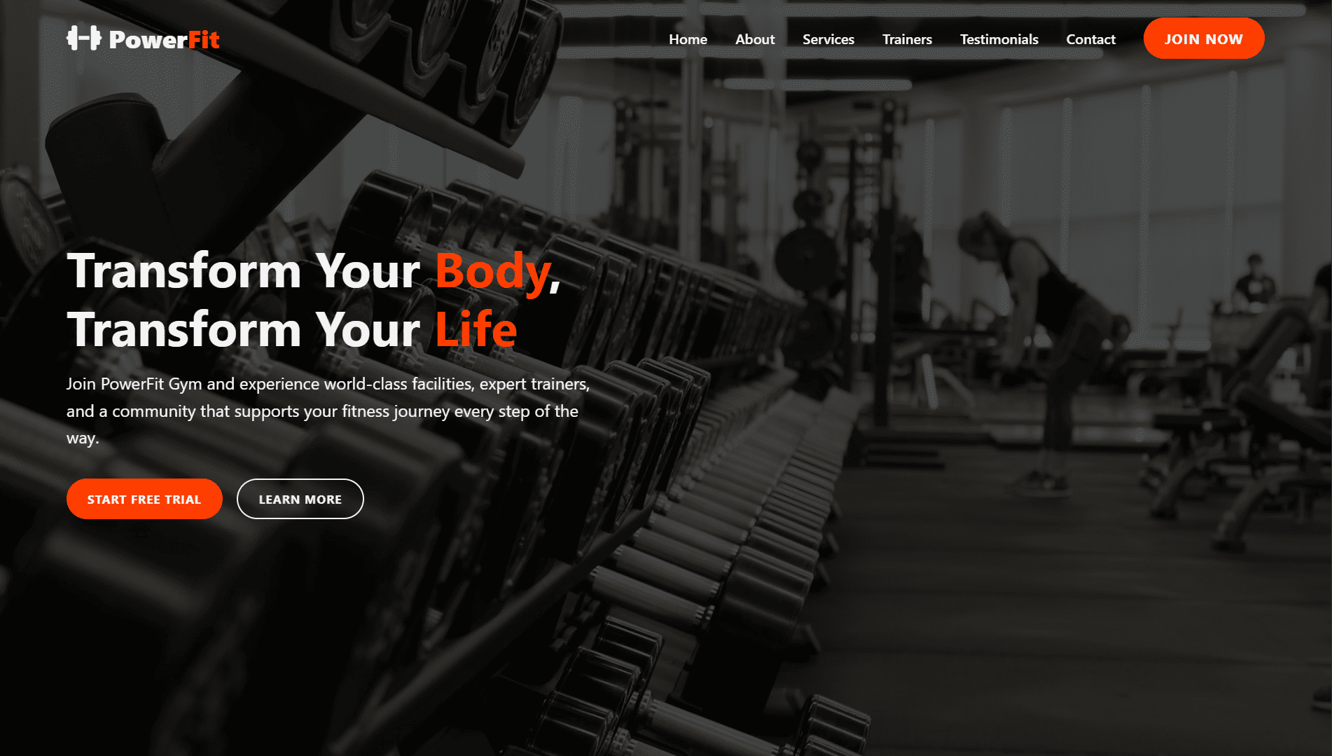 A Modern GYM website