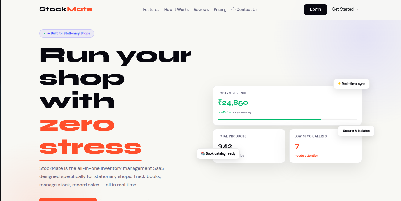 StockMate - Smart Inventory for Stationary Shops